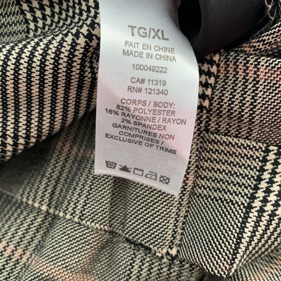 Dynamite paper bag waist pants in brown plaid. - Picture 6 of 8